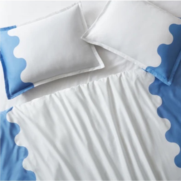 LAST ONE 🔥 Jonathan Adler King Ripple supinated cotton duvet set - Picture 2 of 12